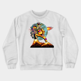 parody robot calvin and hobbes mecca cyborg Crewneck Sweatshirt